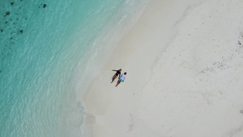 vista dron playa