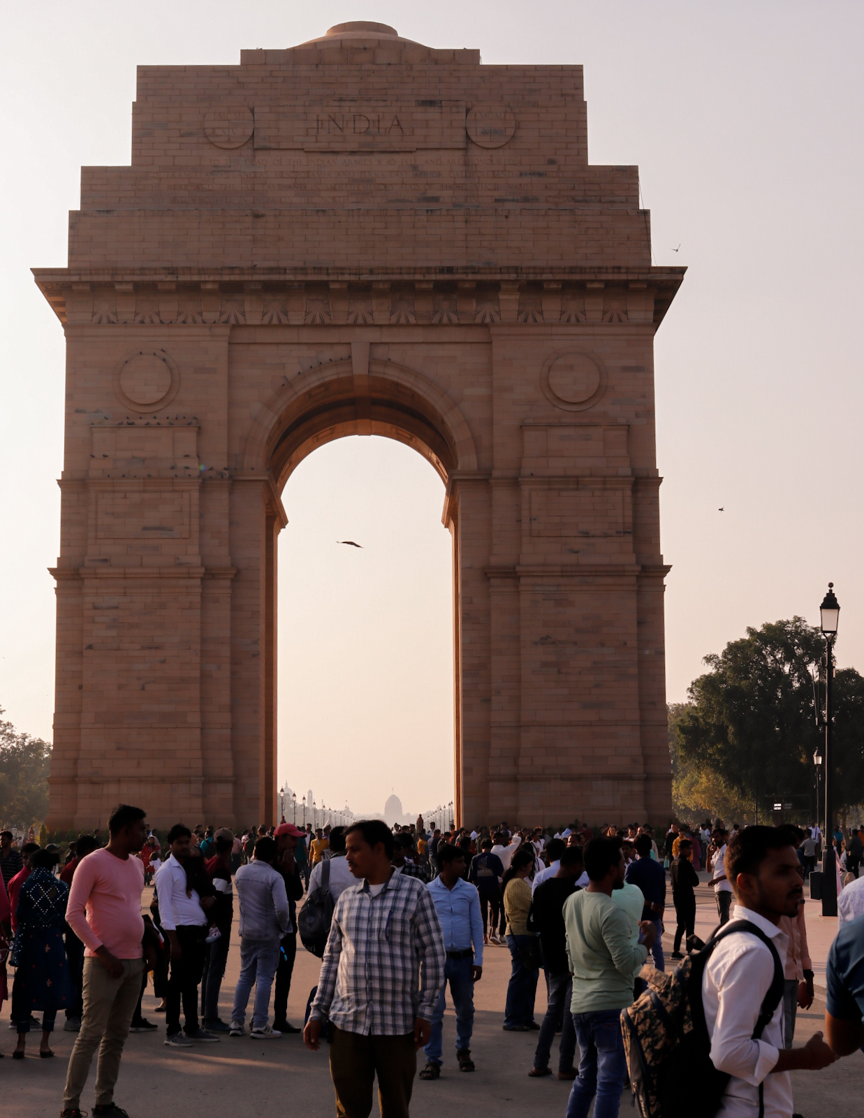 Multitud Puerta de la India Delhi